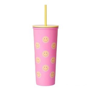 Stoney Clover Lane Stainless Steel 23 oz. Smiley Tumbler with Straw